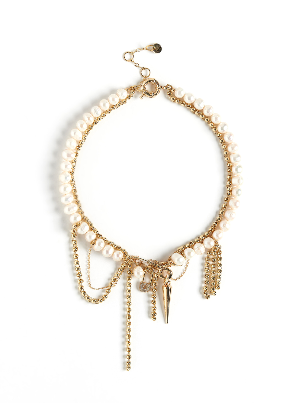 Колье "Pin Pearl" Gold