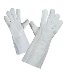 Краги Tophelp 86200, спилковые, пятипалые, серые, без подклада