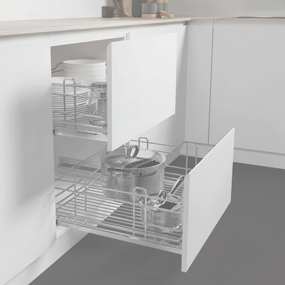 Duslar Корзина STANDART, выдвижной фасад 600 мм, хром