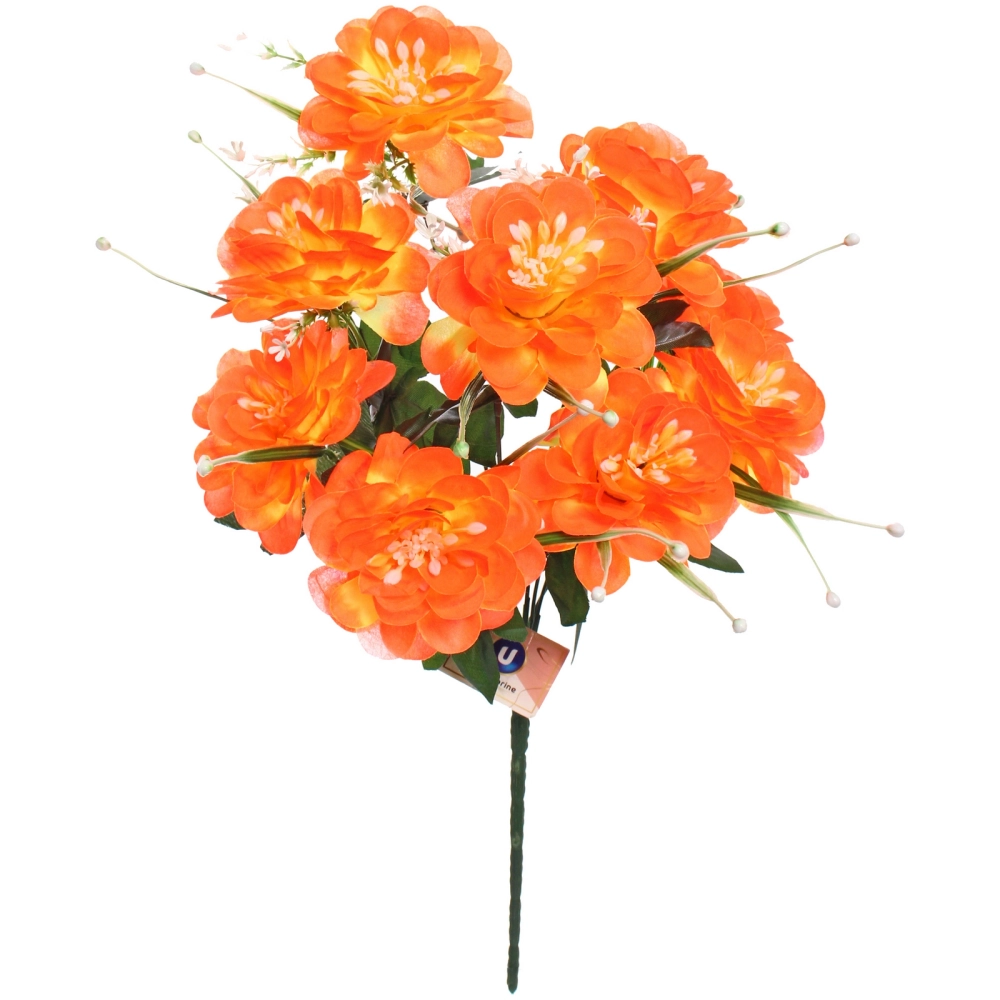 Искусственные цветы «Цветочная мелодия» 50см 9 цветков красно-желтые