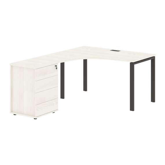 Стол эргономичный с тумбой EUCET 1318(L)  1360х1880х750 EDIS