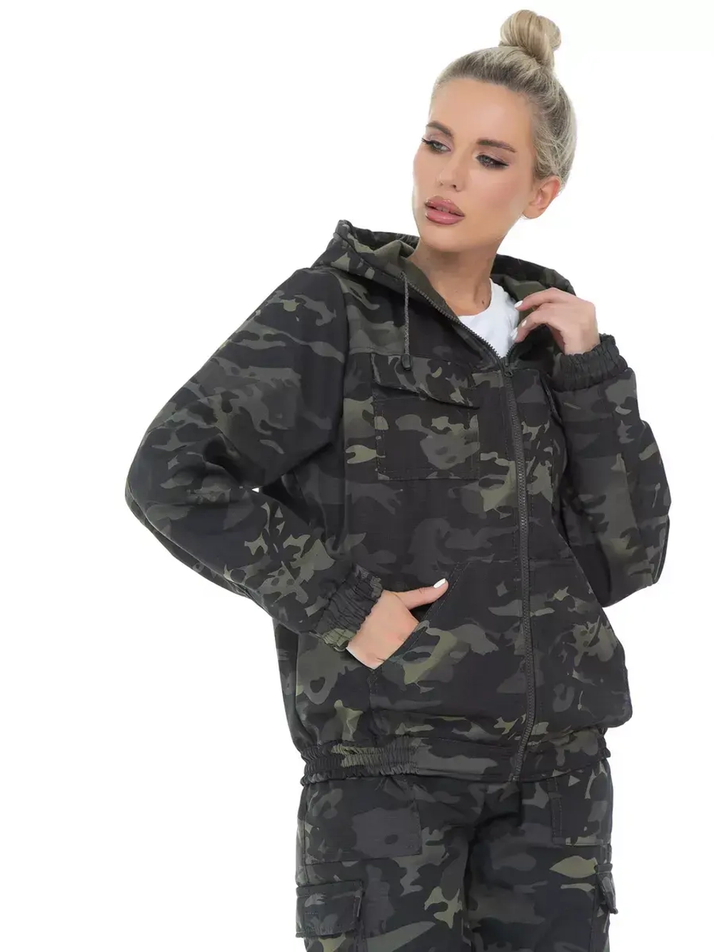 Спортивный костюм камуфляжный на флисе с Рипстопом RWFCITY