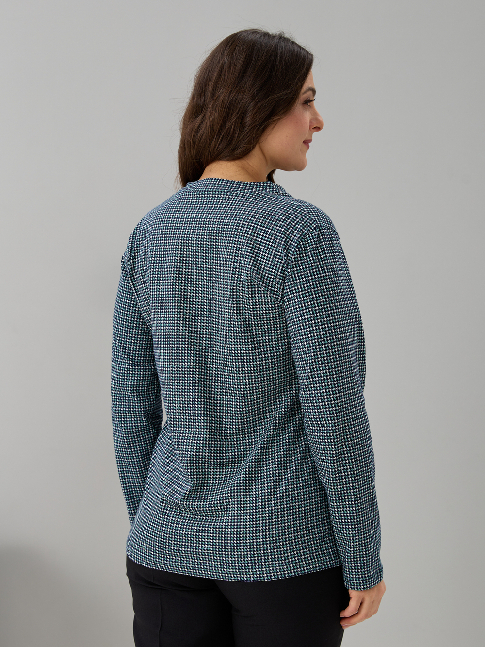 Блузка БЛ-22/пьедепуль-зеленый