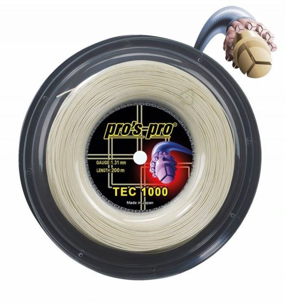Теннисные струны Pro&#39;s Pro Tec 1000 (200 m) - натуральные
