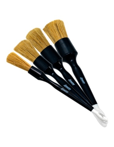 Leraton Набор кистей для детейлинга, натуральная щетина (16, 22, 27, 35мм)