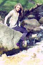 Сапоги BoomBoots  Black&Violet Short (с утеплителем)