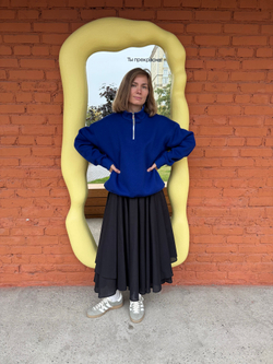 Олимпийка Zoe с начесом, синяя