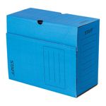 Короб архивный с клапаном А4 (260х325 мм), 150 мм, до 1400 листов, микрогофрокартон, СИНИЙ, STAFF, 128867