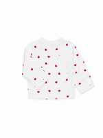 Распашонка-кимоно Сердечки red (56,62)