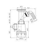 Сифон 1 1/2*40 Ani Грот с носиком А2000 АНИ пласт