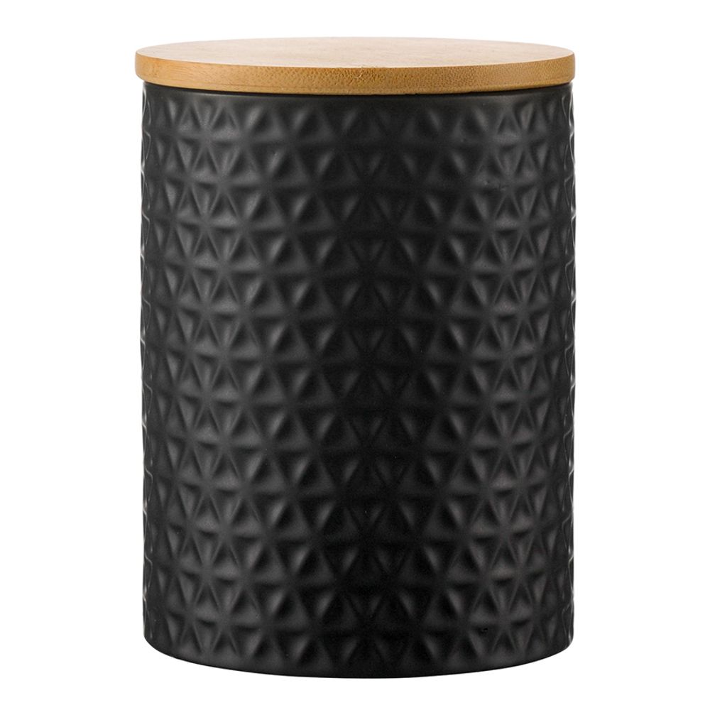 Банка для хранения керамическая Farah, 900 мл, черная