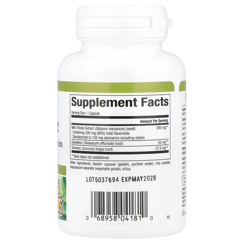 Natural Factors, расторопша, 250 мг, 90 капсул