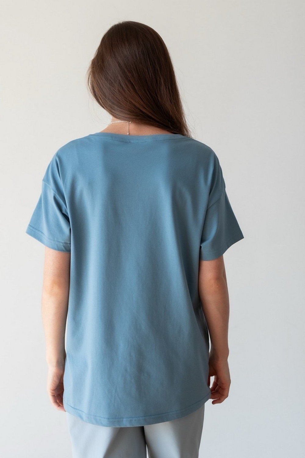 Футболка оверсайз, Пыльно-голубой
