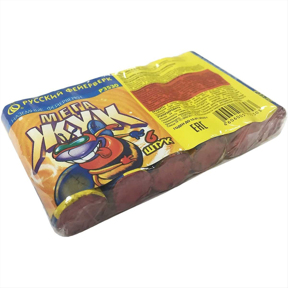 Фейерверк наземный «Мега Жук» 20/12/6, Р3530