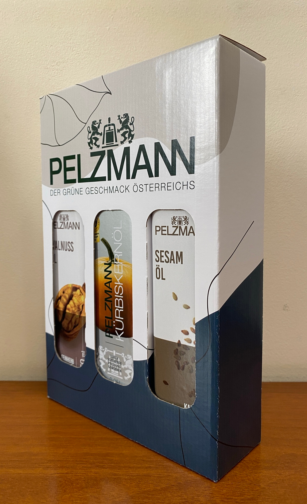 Набор деликатесных масел Pelzmann: Грецкий орех, Тыквенных семечек, Кунжут 3 х 250 мл, Австрия