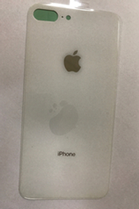 Задняя крышка для iPhone 8 Plus Белый (стекло, широкий вырез под камеру, логотип)