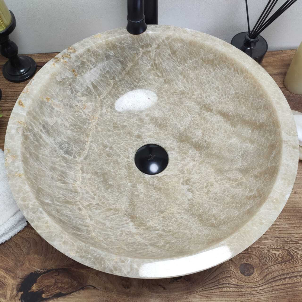 Раковина из оникса Bowl Grey Medium TinLip BO-60819 45*45*15