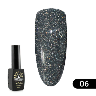 Гель лак Disco Gel Shine Spectrum, Global Fashion, светоотражающий, 8 мл 06