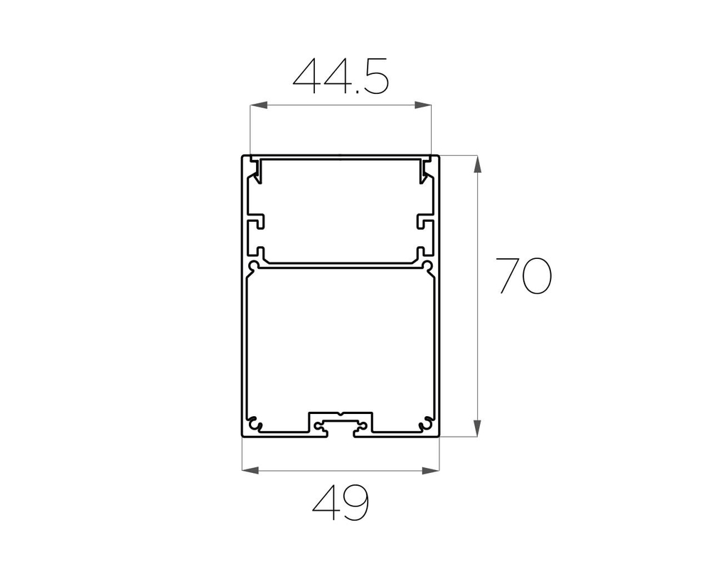 Профиль накладной алюминиевый LC-LP-7050-2 Anod