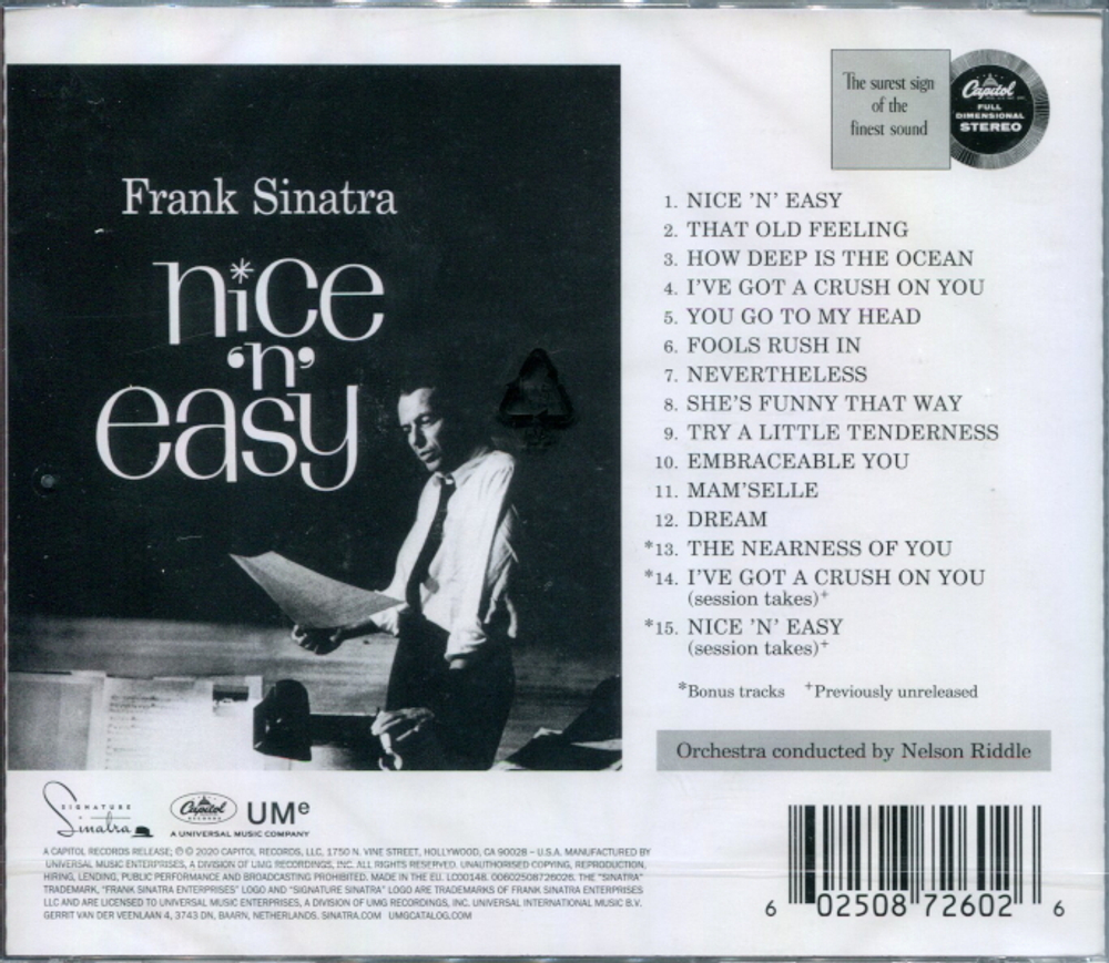 Frank Sinatra / Nice 'N' Easy (2020 Mix)(CD)