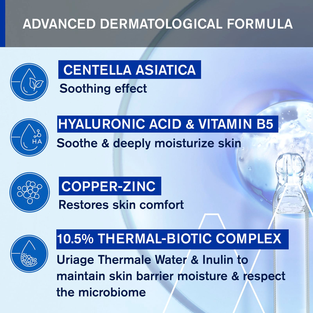 Uriage, Ежедневный восстанавливающий гель-крем CICA, без запаха, 1,35 жидк. унция (40 мл)