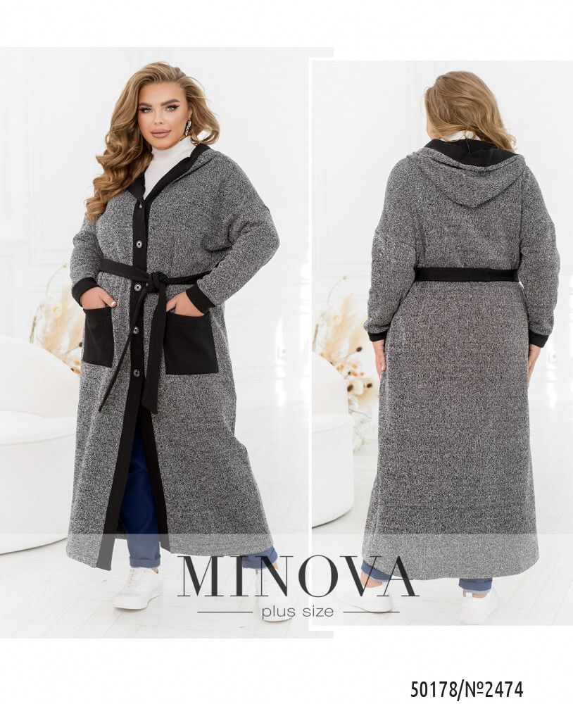 Кардиган 2474-черный Minova