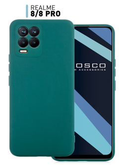 Чехол ROSCO для realme 8;realme 8 Pro оптом (арт. RM-8-COLOURFUL-DARKGREEN)
