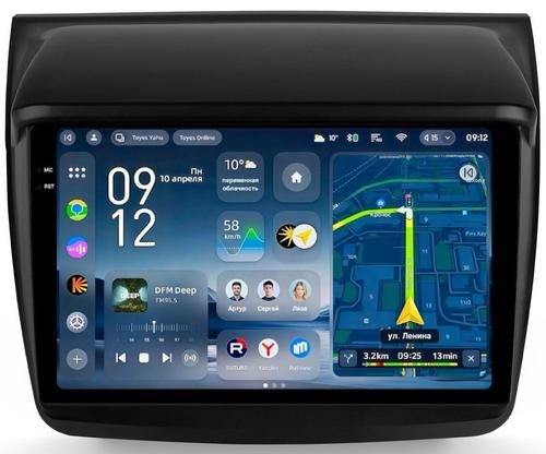 Магнитола для Mitsubishi L200 4 2006-2015, Pajero Sport 2 2008-2015 - Teyes CC4-PRO монитор 9.5" 2K QLED на Android 13, Быстрейшая, Snapdragon 778G, ИИ, CarPlay, DSP, 4G SIM-слот