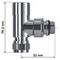 Набор термостатический угловой Royal Thermo Design Pro 15мм М30х1,5 (Хром) — (5)
