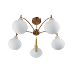 8272/5C NEOCLASSI латунь/бежевый/белый, металл/керамика/стекло Люстра потолочная Е14 5*40W 220V GLORIYA