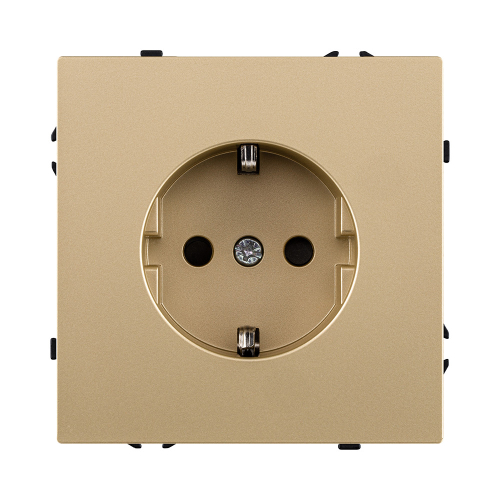 Розетка штепсельная SCHUKO 16A/250 В, золотой Kollinger Eclipse EC-014GD