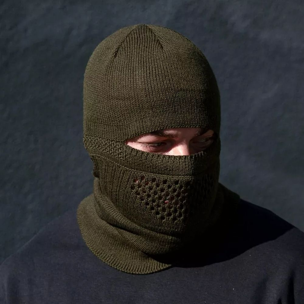 Шапка-маска оливковая