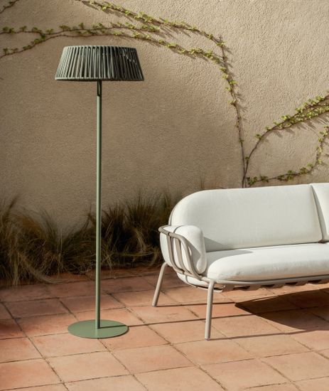 Уличный 3-х местный диван Joncols из алюминия цвета таупе, 225 см