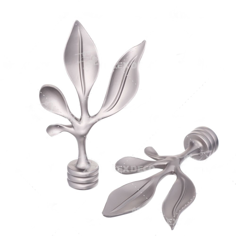 Наконечники "Баваро" d16 мм, цвет хром матовый