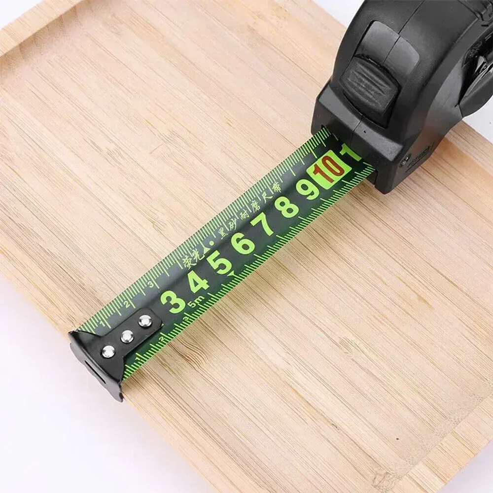 Строительная рулетка с автостопом для измерений длиной 10 м с шириной ленты 25 мм/Рулетка строительная