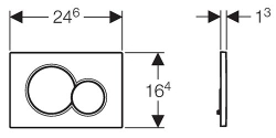 Клавиша смыва Geberit Sigma01 115.770.21.5 схема
