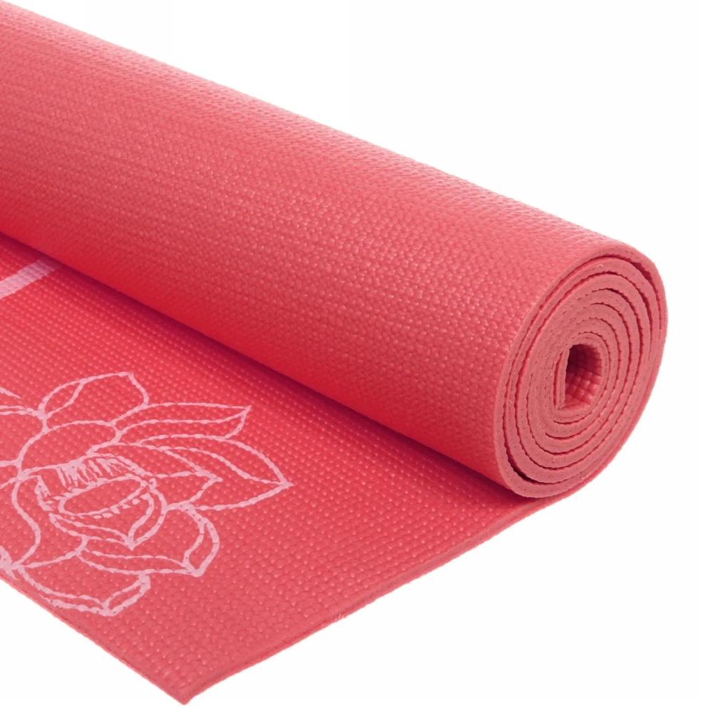 Коврик для йоги 6 мм 173х61 см «Цветущий сад» PVC, микс цветов