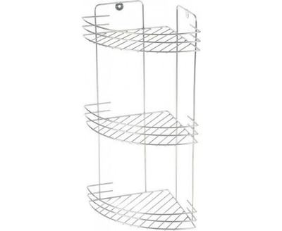 Угловая полка Рыжий кот трехъярусная Vento 19*19*41 см хром 310847