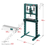KRAFTOOL PMW-12, 12 т, гидравлический пресс с домкратом и возвратными пружинами (43470-12)