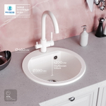 Мойка POLYGRAN ATOL-460 белый хлопок №36