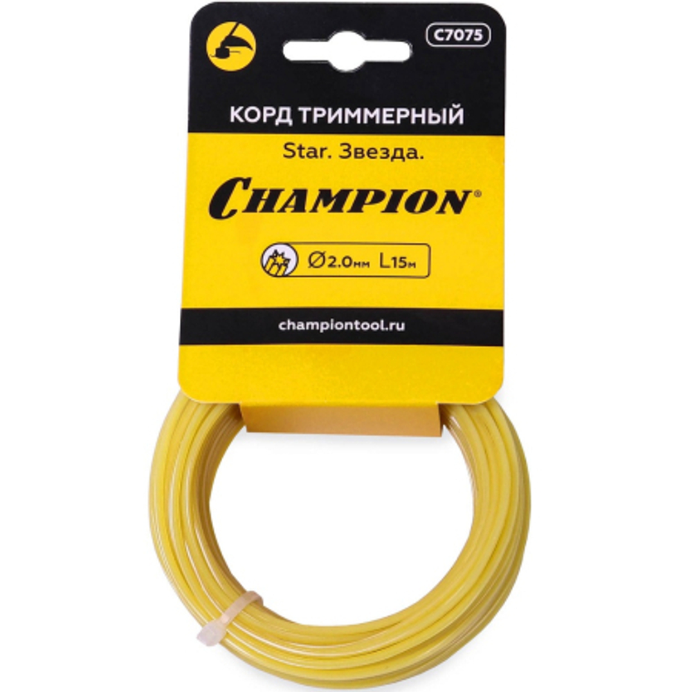 Леска CHAMPION Star 2.0мм*15м (звезда) в мотке   C7075