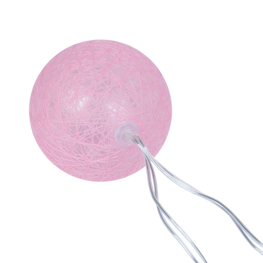 USL-S-230-PM1800 COTTON BALLS-1 Садовая гирлянда на солнечной батарее Клубки. 10 светодиодов. Теплый белый свет. 1xАА Ni-Mh аккумулятор в-к. IP44. TM Uniel