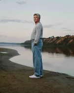 Брюки Called a Garment Classic wide chinos Мужские небесно-голубые