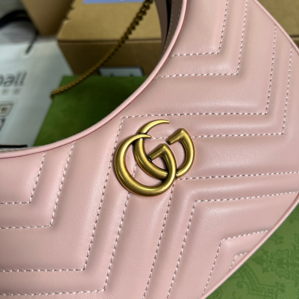 Gucci GG Marmont Half-Moon-Shaped Bag