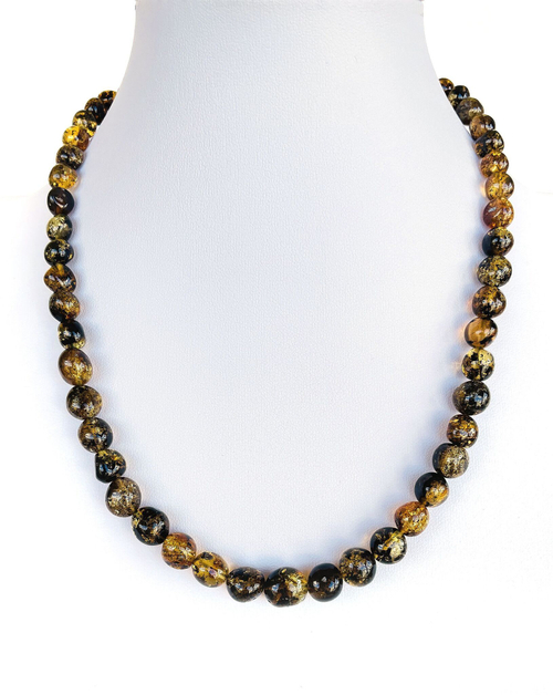 Бусы из янтаря натурального зеленого цвета, длина 53 см, янтарь от 8 до 12мм. Бусы из натуральных камней ручной работы из Калининграда