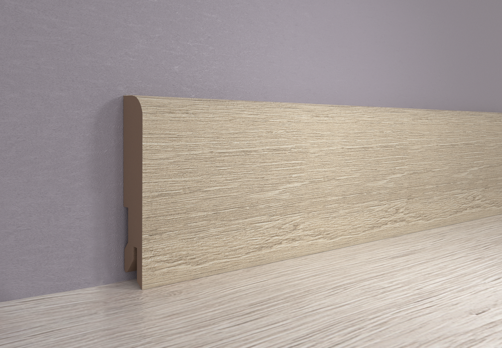 Плинтус МДФ ламинированный Лука Пл 80 МДФ.2400.24087 дуб беленый 16x80х2400 мм