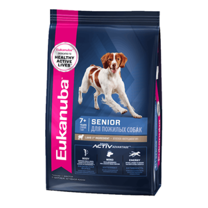 Корм для пожилых собак всех пород, Eukanuba Dog MEDIUM SENIOR L&R, с ягненком и рисом