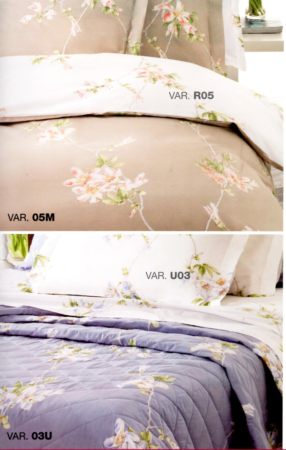 Постельное белье 1.5 спальное Mirabello перкаль Chorisia бежевое Италия