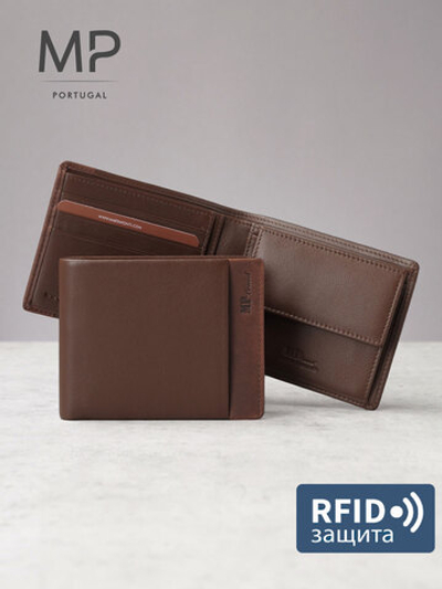B123160R Cognac - Портмоне с RFID защитой MP