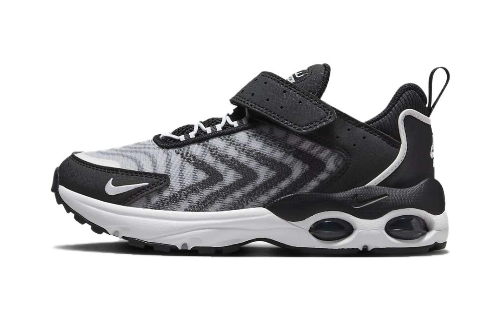 Middle-aged children's Nike Air Max Tailwind retro non-slip wear-resistant sports casual shoes gray black